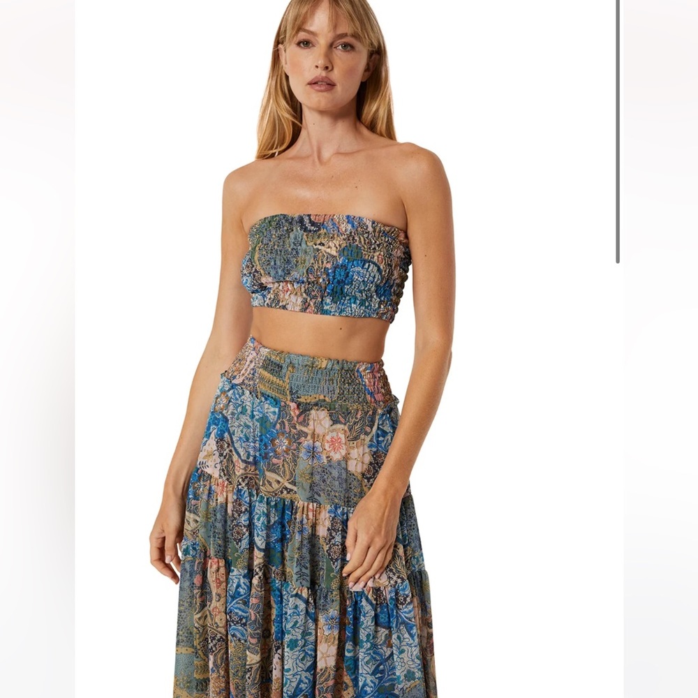 BNWT! Misa Los Angeles Roksana Bandeau & Bar Skirt Set!! - Picture 4 of 13